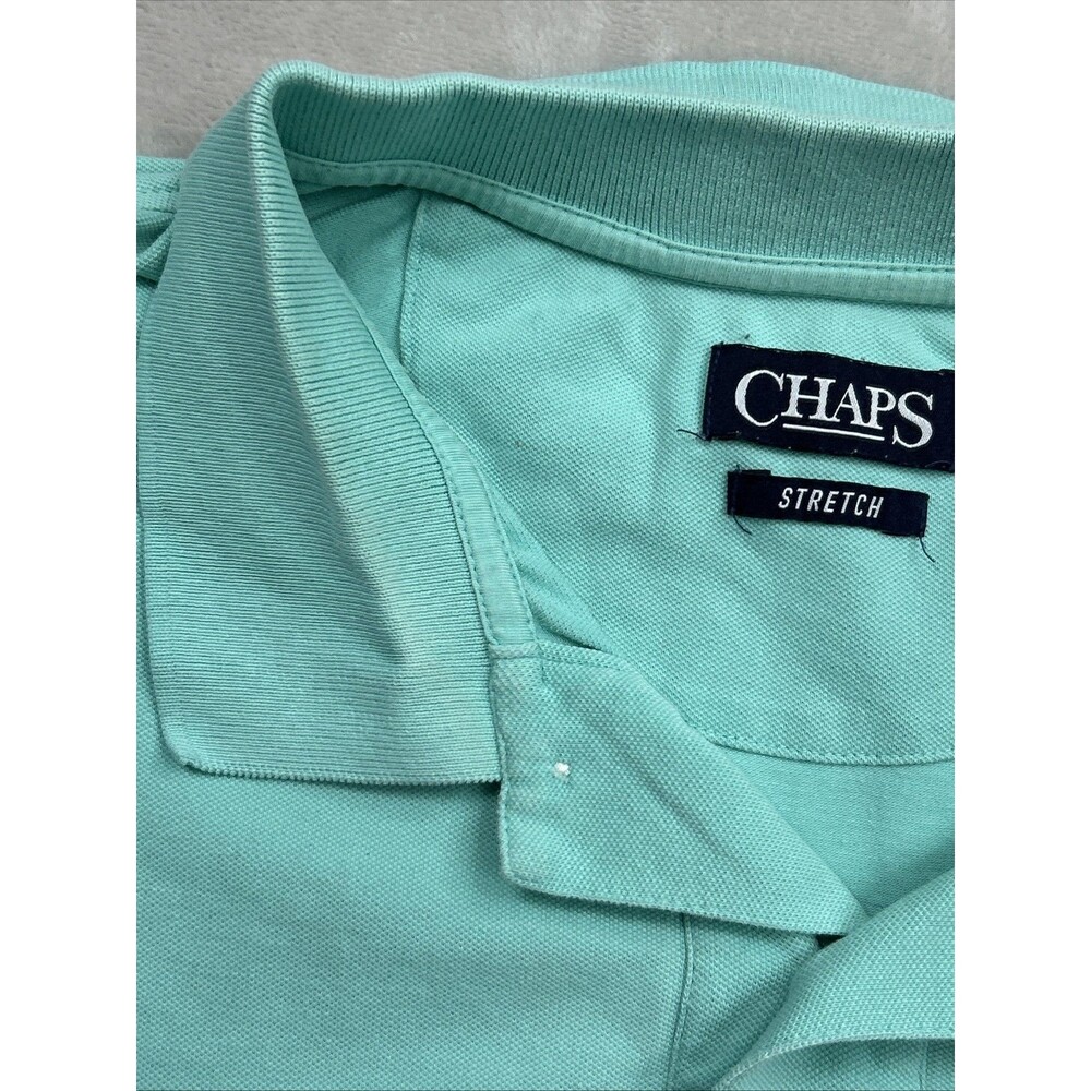 Chaps Polo Shirt Mens 3XLT Blue Green Lot Stretch Golf Classic Crest Embroidered - Picture 10 of 10
